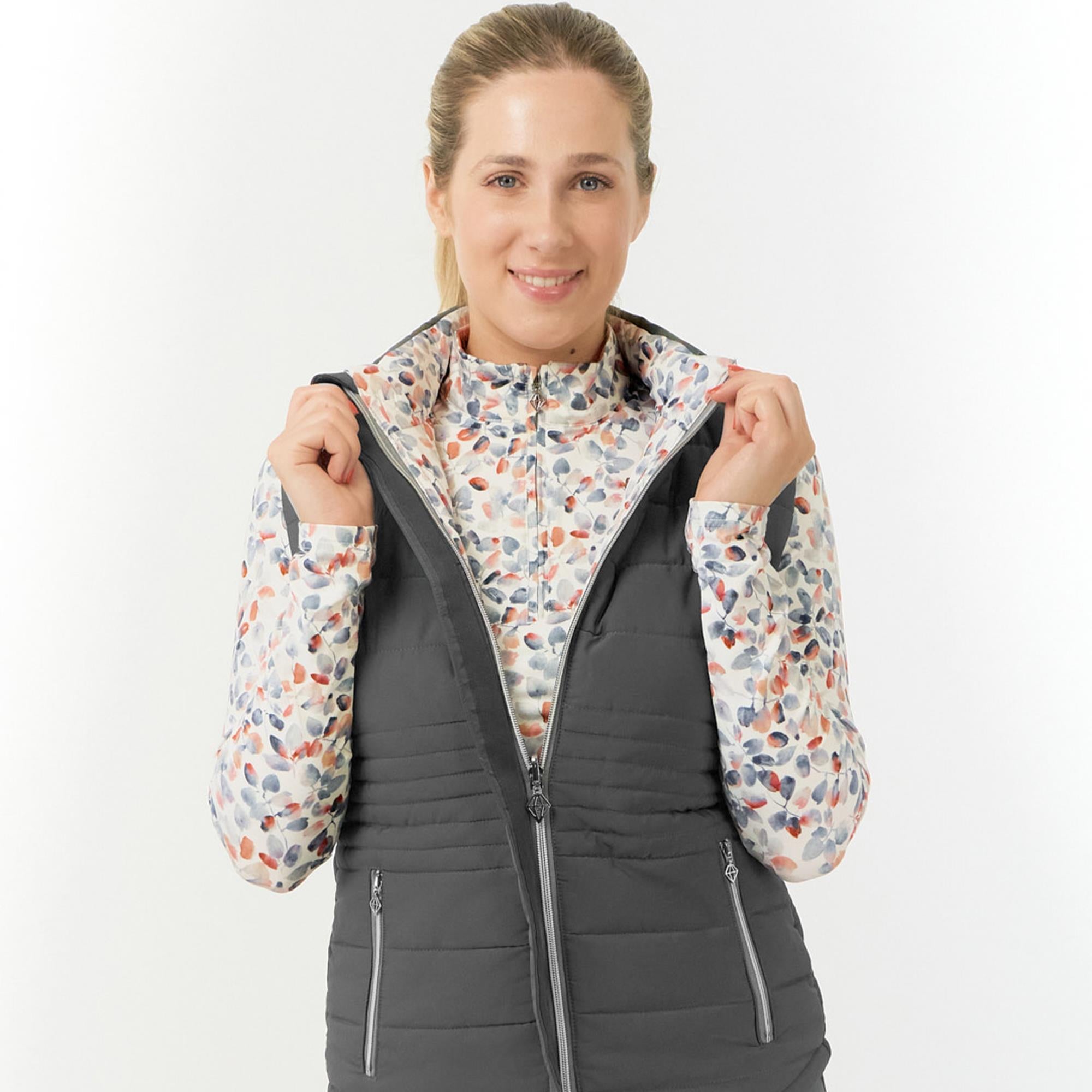 Pure Golf Eve Reversible Ladies Golf Gilet Autumn Embers